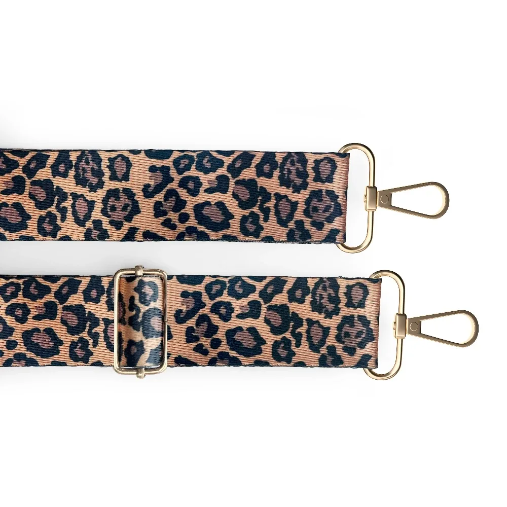 bandoulière réglable imprimé léopard, accessoire de sangle de sac à bandoulière, sangle de remplacement à la mode, bandoulière de sac