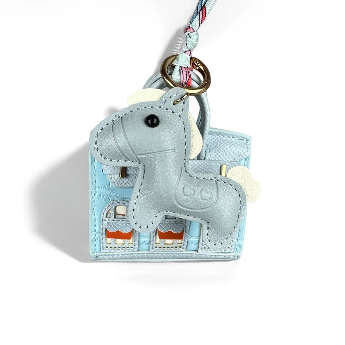étui pour écouteurs en cuir pu en forme de maison, mignon et mini, avec porte-monnaie - décoration de sac à main - pochette de rangement portable pour écouteurs / petit portefeuille