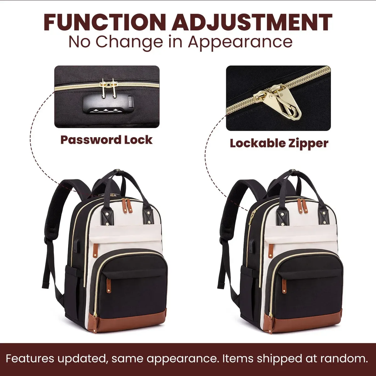 sac à dos imperméable pour femme, léger, pour le travail, grande capacité, 15,6 pouces, rangement pour ordinateur, sac de transport