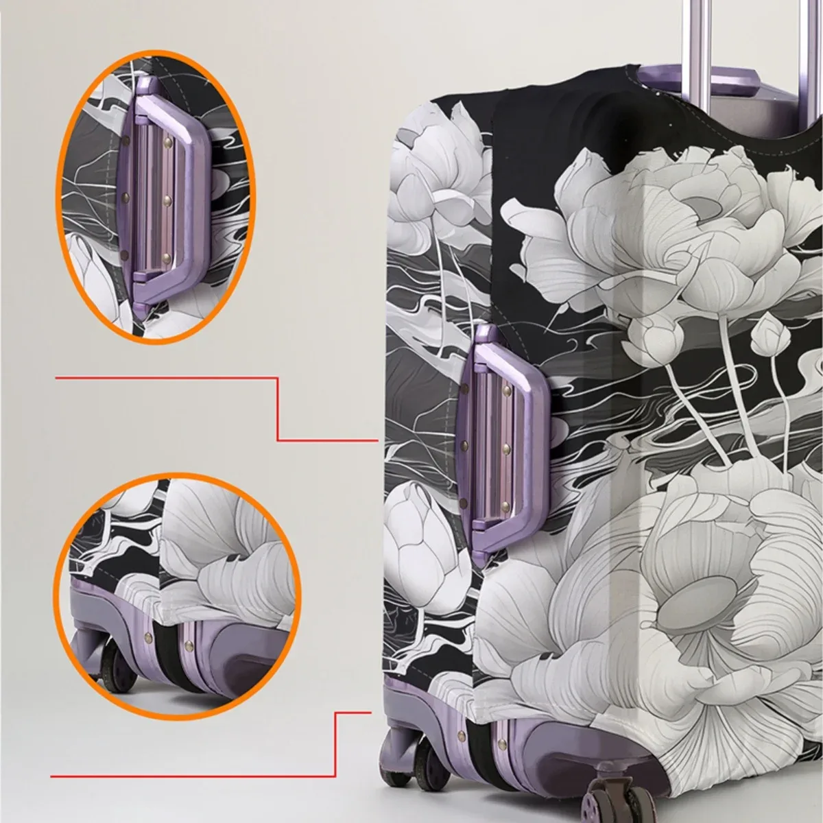 housse de protection pour bagages avec imprimé de dessin animé