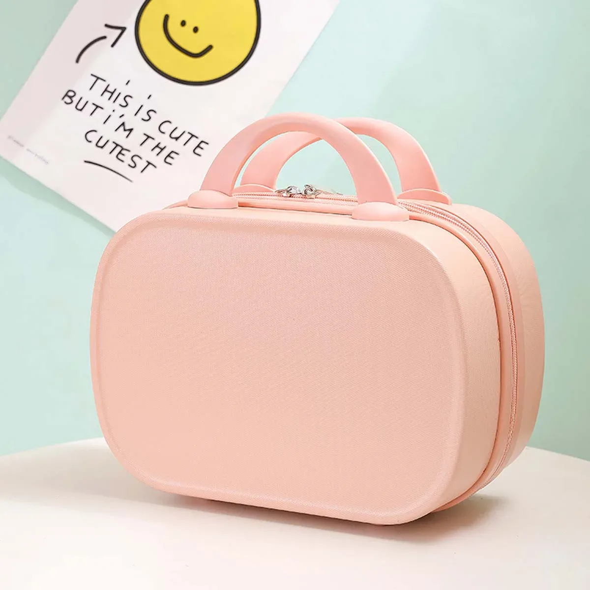 bagage à main contrasté de couleur, petite trousse de maquillage pour femmes, pratique, étui de mot de passe de voyage de 14 pouces, mini sac de rangement léger