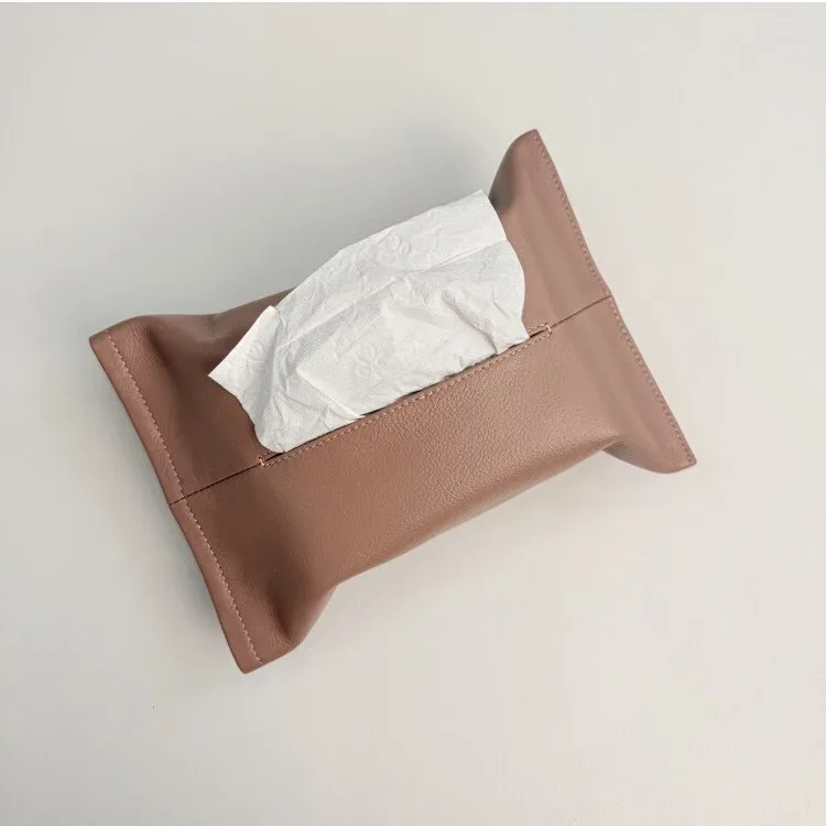 boîte à mouchoirs en cuir personnalisable avec lettres, en cuir de vachette pleine fleur, rangement coulissant pour mouchoirs, organisateur de voiture, fixation sur ceinture de sécurité