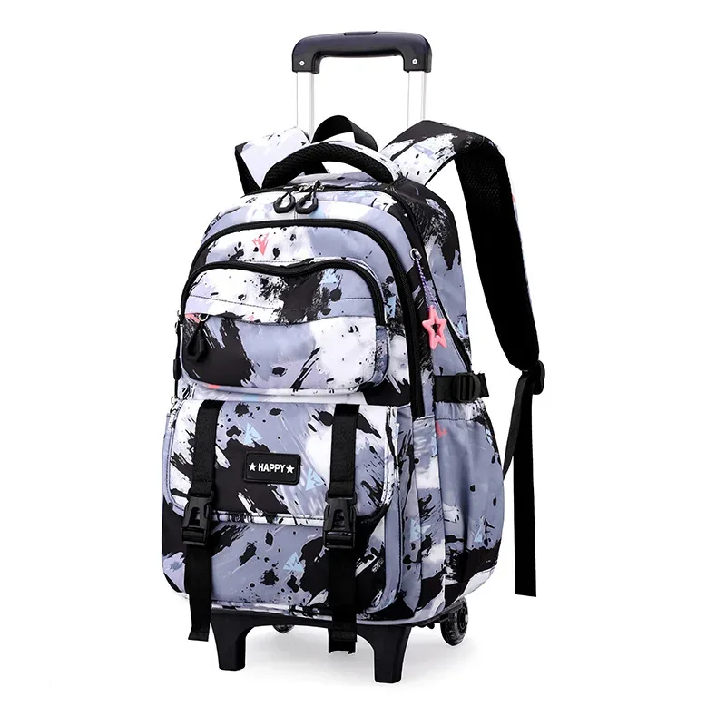 sac à dos scolaire à roulettes pour enfants, sac à dos à roulettes pour filles, sac à roulettes pour étudiants, bagage à roulettes de voyage