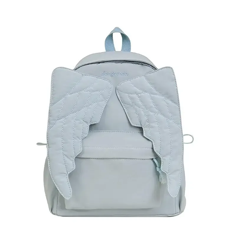 sac à dos mignon avec ailes d'ange, sac matelassé de grande capacité, sac à dos décontracté et mignon pour adolescentes, femmes, école, voyage, usage quotidien