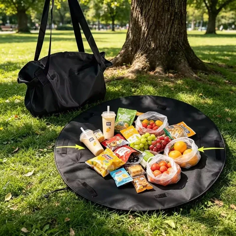 sac de voyage pliable grande capacité, imperméable, durable et léger, sac fourre-tout, sac de sport, tapis de pique-nique pour le camping et les pique-niques quotidiens