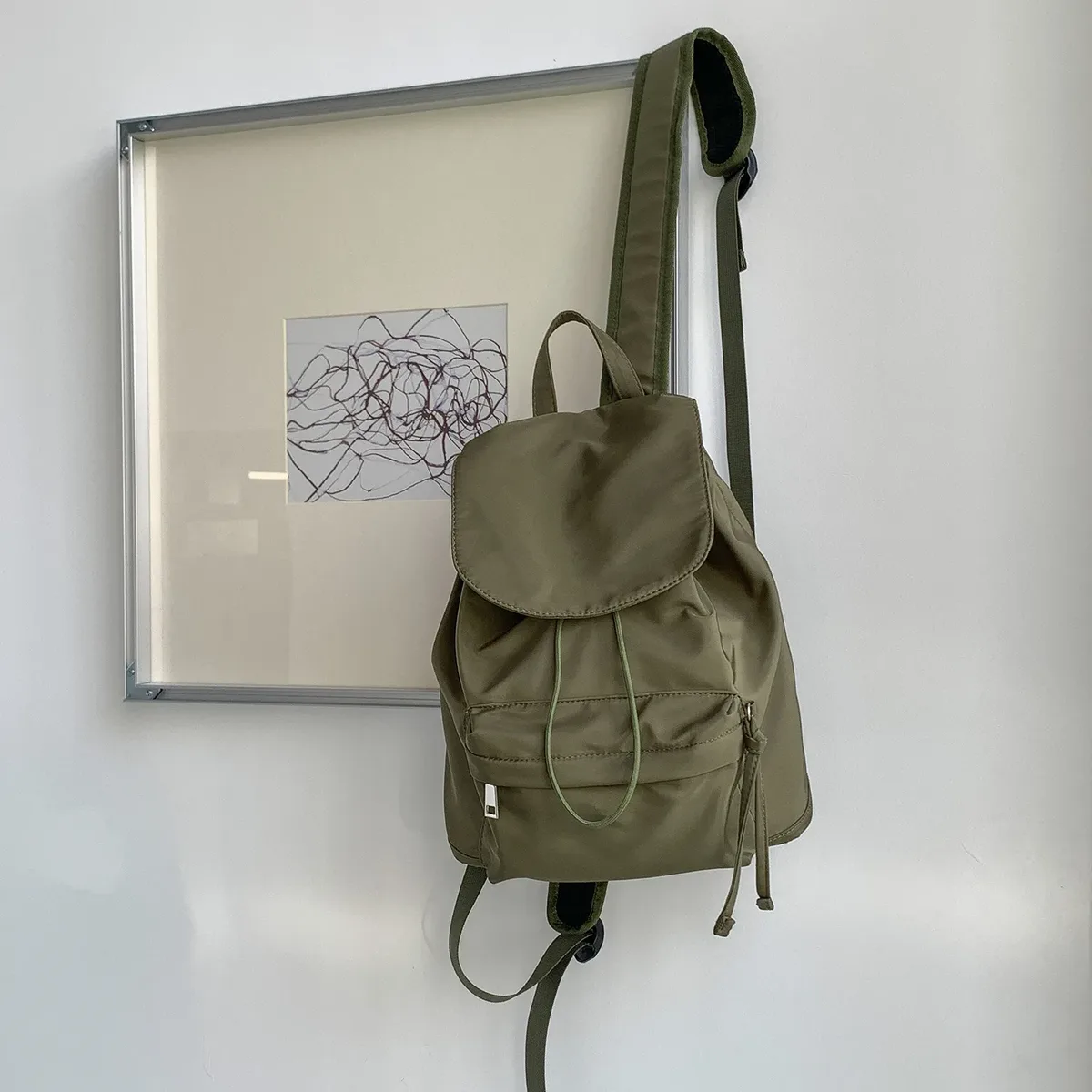sac à dos coréen grande capacité avec rabat, nouveau sac à dos décontracté en nylon, sac à dos de sport polyvalent et tendance pour étudiants