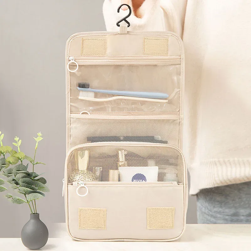 sac de maquillage de voyage, organisateur de produits de toilette étanche, nécessaire de haute qualité pour femmes, crochet de salle de bain, pochette de lavage, sac de rangement de maquillage à crochet