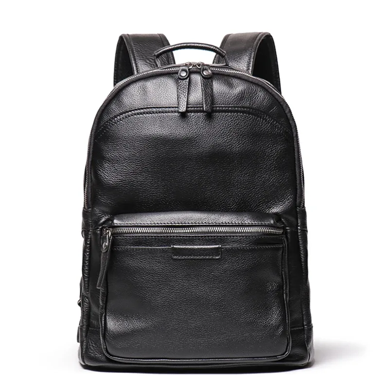 sac à dos de voyage en cuir véritable pour hommes, en cuir de vache, grande capacité, multifonction, tendance, pour ordinateur