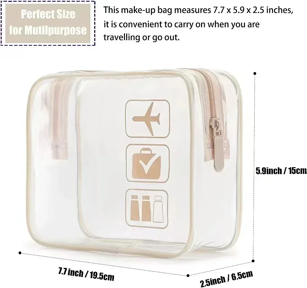 femmes transparent pvc voyage emballage organisateurs sac étuis pochette voyage brosse à dents serviette bagages cosmétique toilette sac de rangement