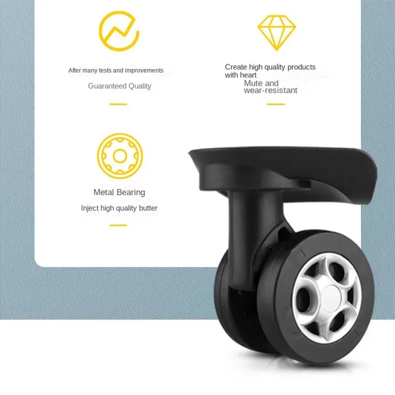 roues pour bagages delsey, roulettes résistantes à l'usure pour valises à roulettes, accessoires, boîte à code, pièces de rechange pour la réparation de bagages de voyage