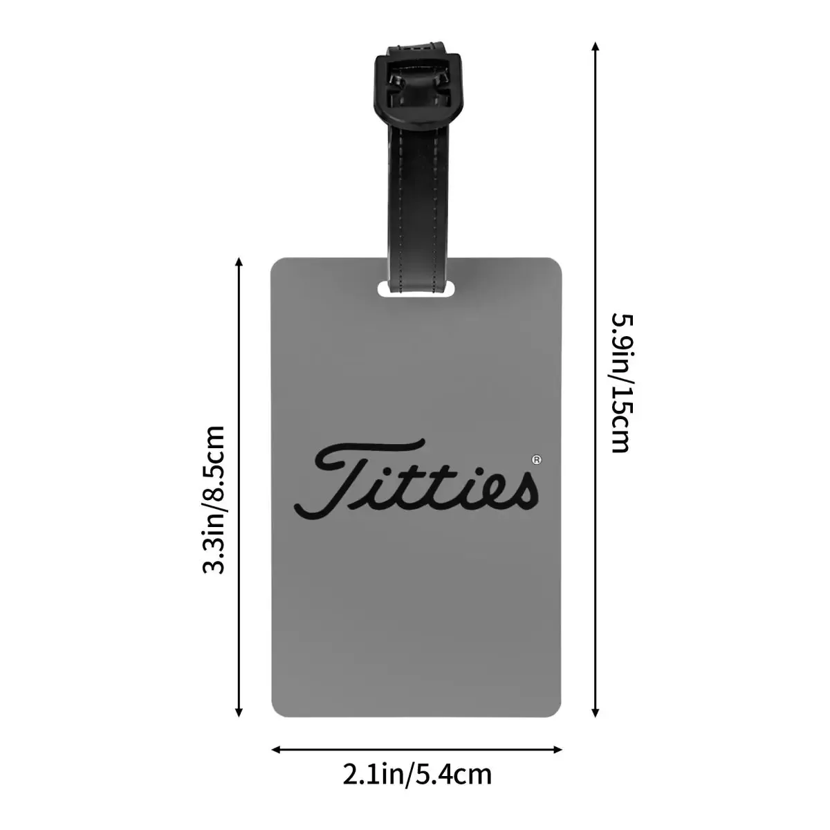 t-titties étiquettes de bagage motif balle de golf, accessoires de valise, porte-étiquette d'identification pour bagages de voyage, nom et adresse