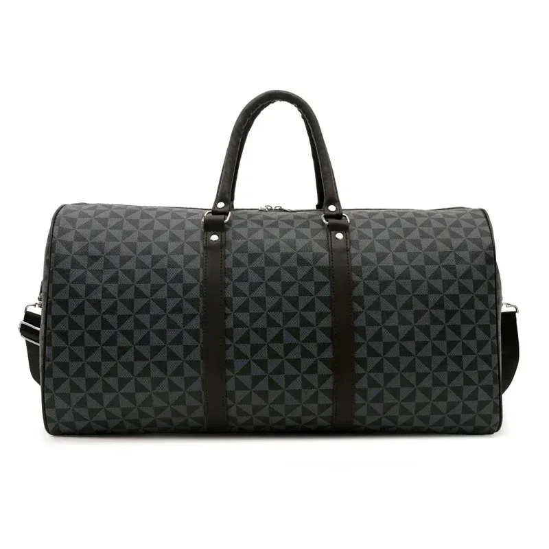 sacs de voyage rétro géométriques exquis en pu pour femmes, sacs de voyage de grande capacité, sacs à bandoulière classiques de haute qualité aux couleurs assorties, 2026