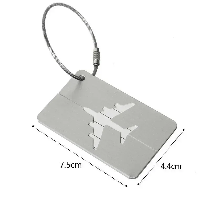 1 pièce étiquette de bagage unisexe en métal, portable, porte-adresse et identification pour valise, accessoires de voyage, livraison directe