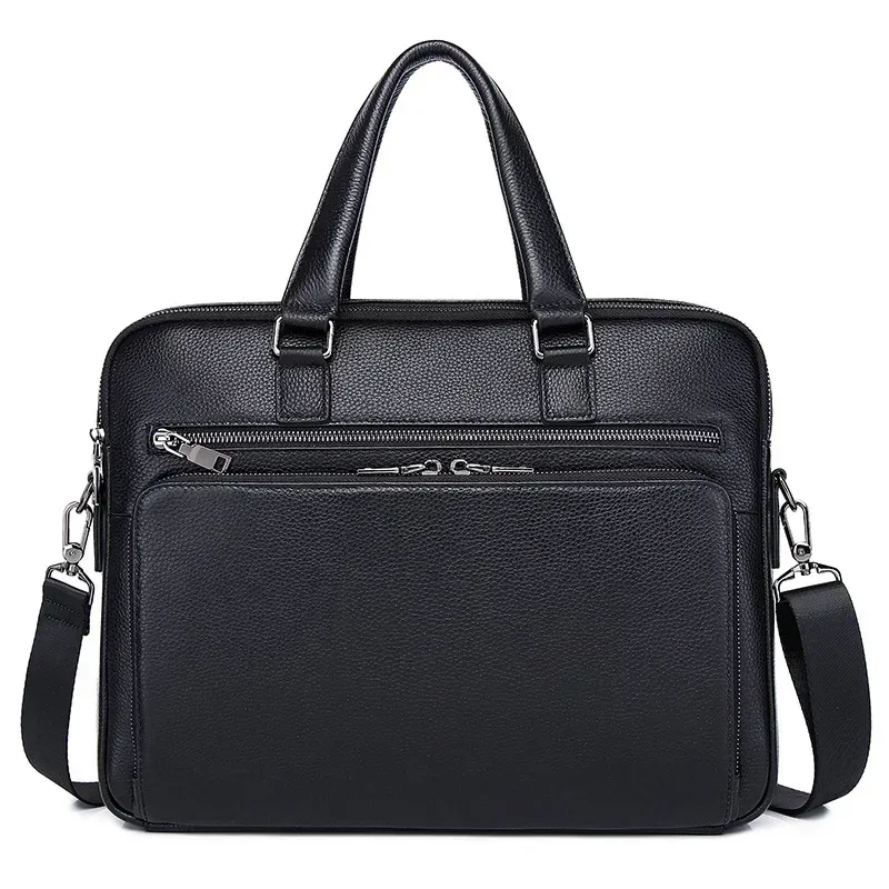 sacs pour ordinateur portable en cuir de vachette véritable pour hommes, étui à bombes, marque de luxe, sacs à main pour hommes, sac d'ordinateur messenger 14 ", nouveau, 2025