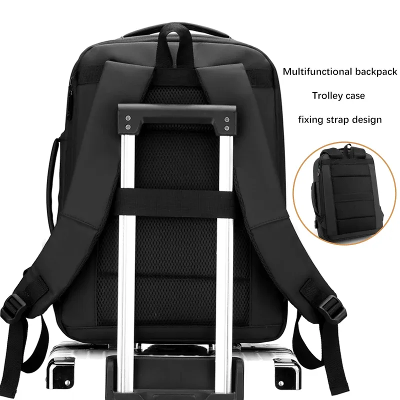 17 pouces ordinateurs portables d'entreprise sac à dos étanche cahier pour hommes école livre sac extensible multifonction usb charge homme sacs à dos