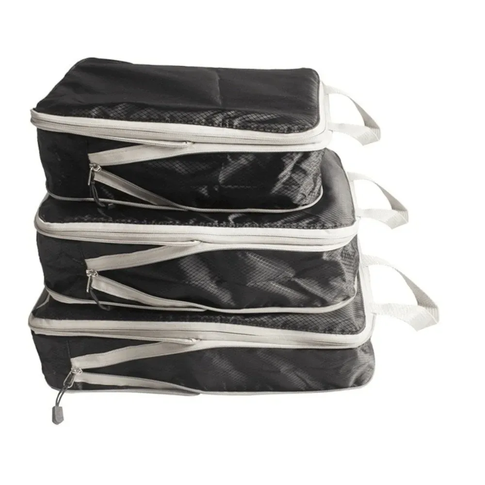 sacs de rangement de voyage pliables et extensibles en nylon, cubes de compression étanches pour vêtements, organisateurs de vêtements peu encombrants pour avion