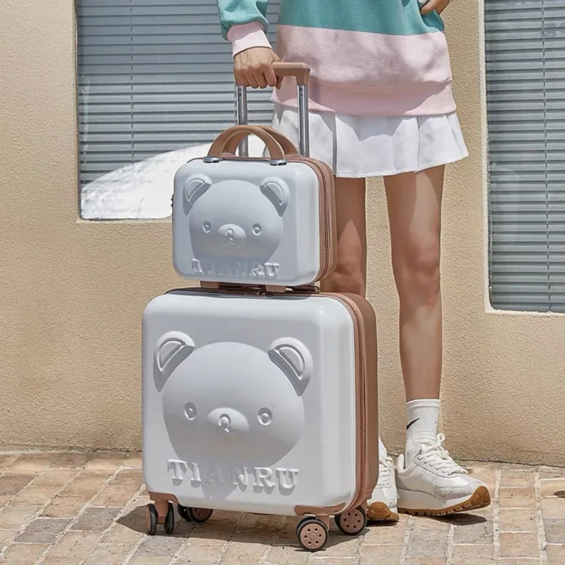 valise de voyage avec sac à main de 20 pouces, sac à roulettes pour filles, valise à la mode pour femmes, ensemble de bagages roulants, nouvelle collection 2023