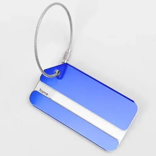 étiquette de bagage de voyage créative et décontractée en alliage d'aluminium, porte-adresse d'identification de valise, étiquettes de bagage d'embarquement, étiquette portable