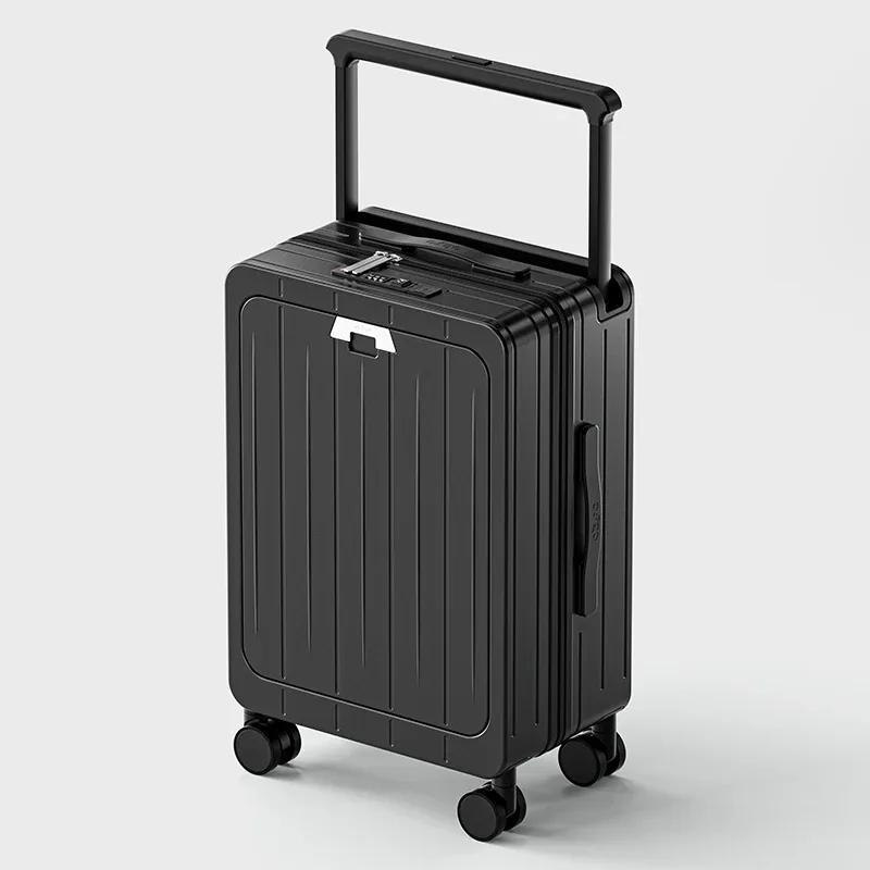2025 nouveau porte-bagages renforcé pc valise ouverte avant 20 24 pouces voyage d'affaires grand embarquement à main durable