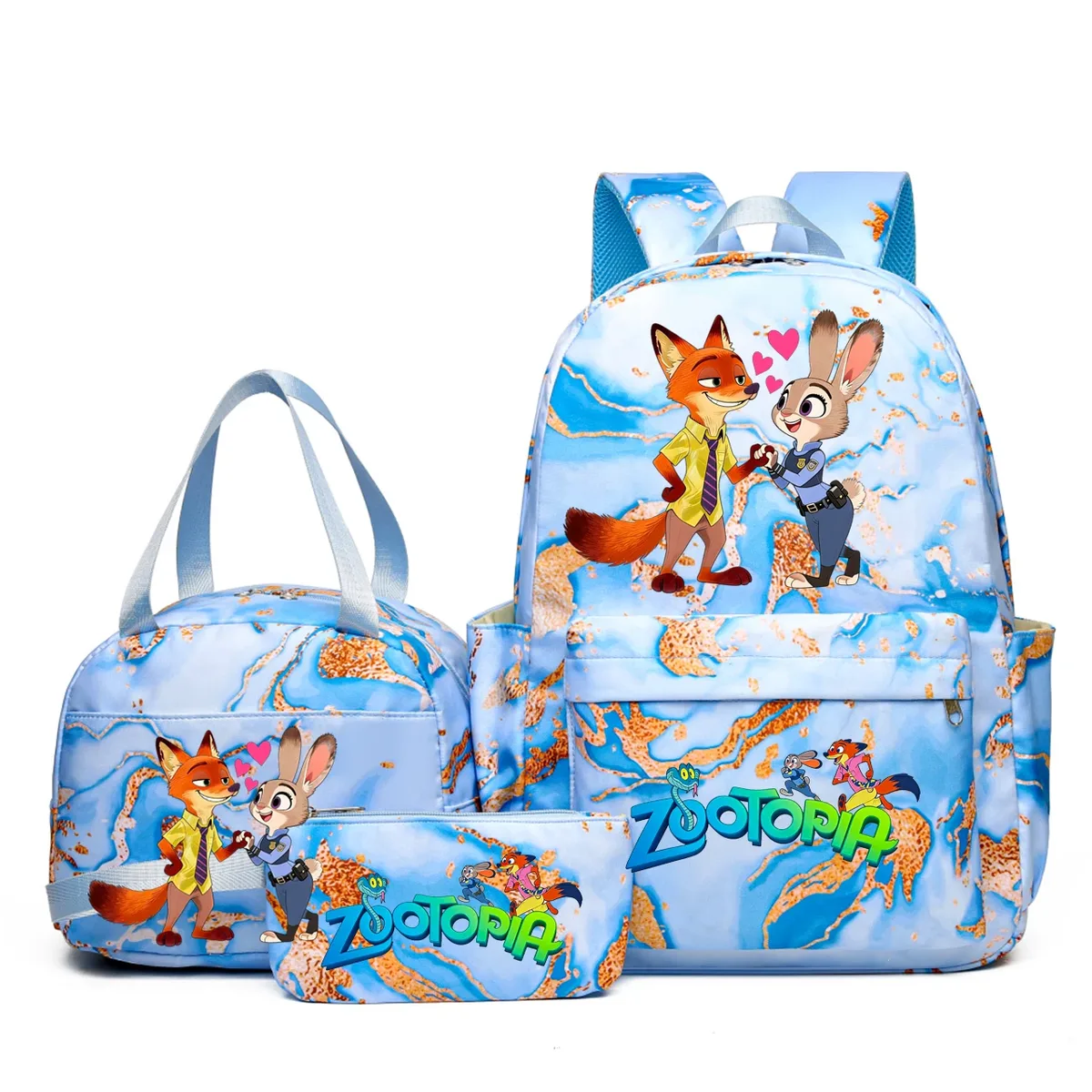 sacs à dos katseye music 3 pièces pour femmes et filles, sacs à dos de voyage et d'extérieur dégradés avec sacs à déjeuner, légers, pour adolescents, ordinateur portable, mochila