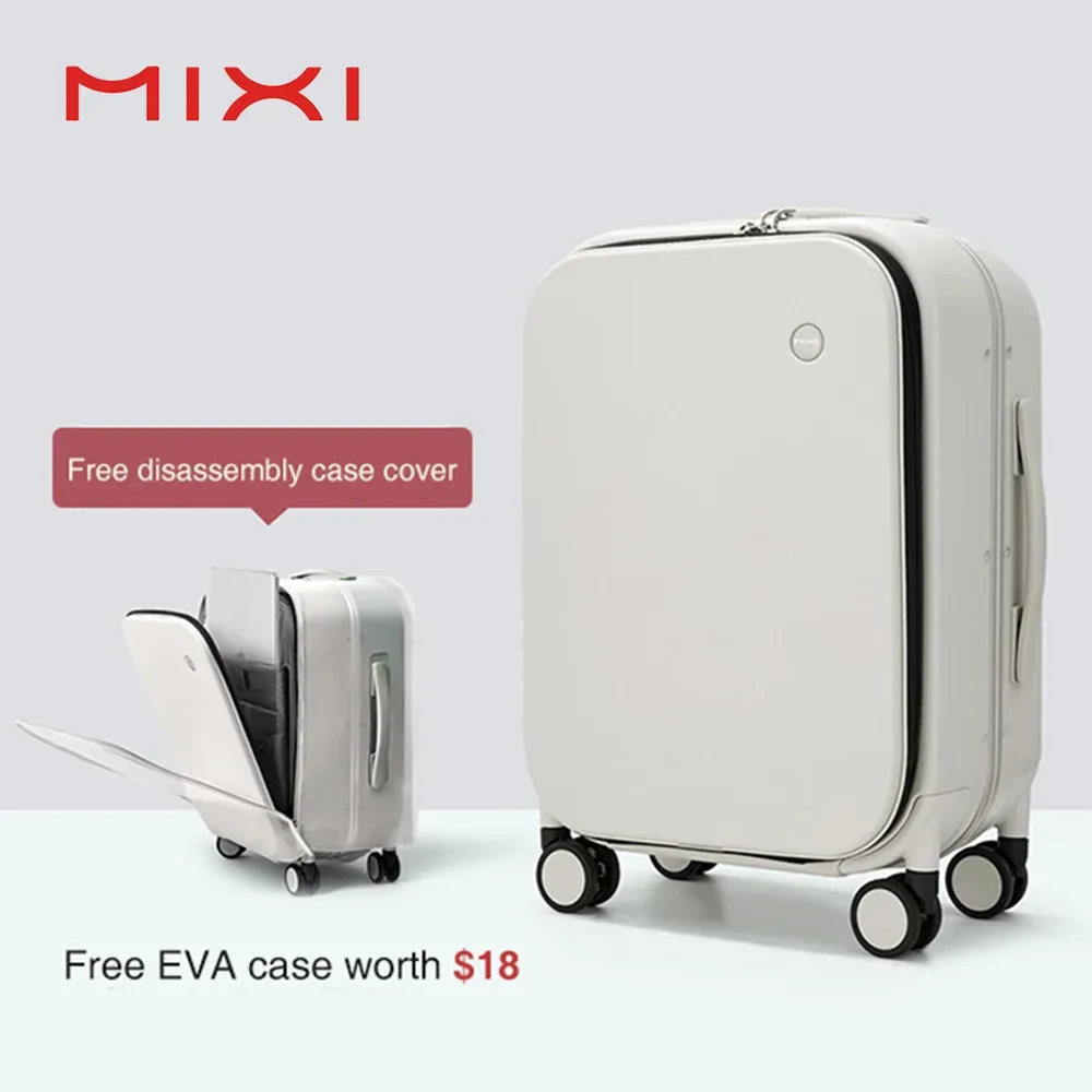 mixi marque design de luxe valise à main en polycarbonate voyage bagage roulant avec roues spinner serrure tsa