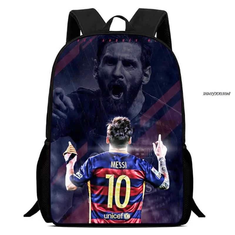 sac à dos scolaire dessin animé messi unisexe pour enfants de 5 à 8 ans - sac à dos léger ergonomique et protecteur de la colonne vertébrale pour l'école