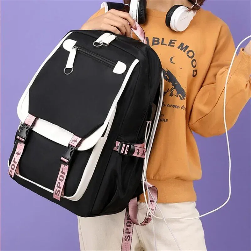 Anime démon Slayer Tokitou Muichirou sac à dos adolescents cartable USB pochette d'ordinateur hommes femmes sac à dos voyage sac à bandoulière