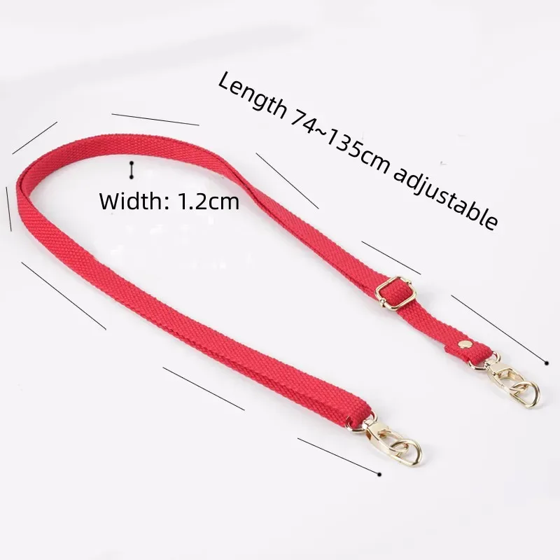 ceinture de sac en toile de coton tissé, sangle de sac à bandoulière, accessoires de poignée de bricolage faits à la main, largeur réglable de 1.2cm