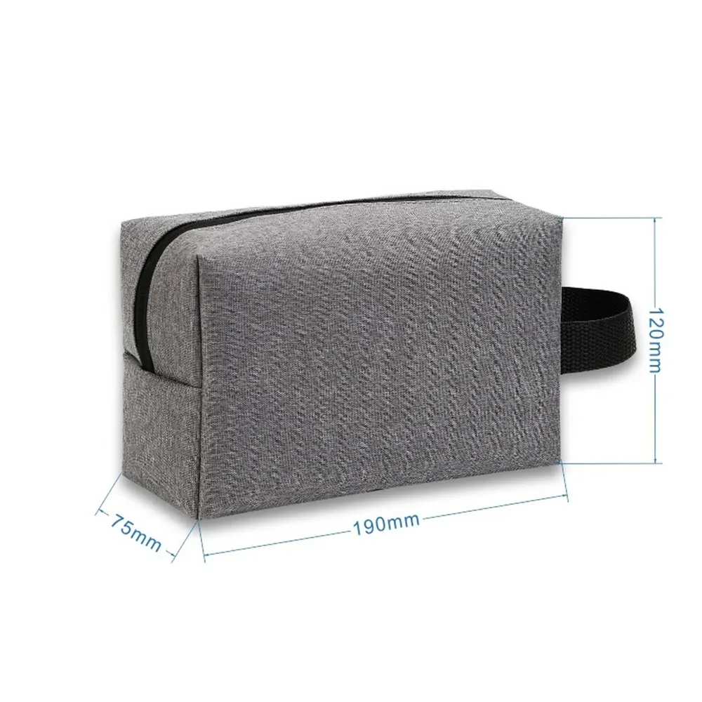 trousse de maquillage étanche oxford grill pour hommes et femmes, trousse de toilette de voyage, trousse de lavage en poudre, trousse de cosmétiques, étui de la présidence