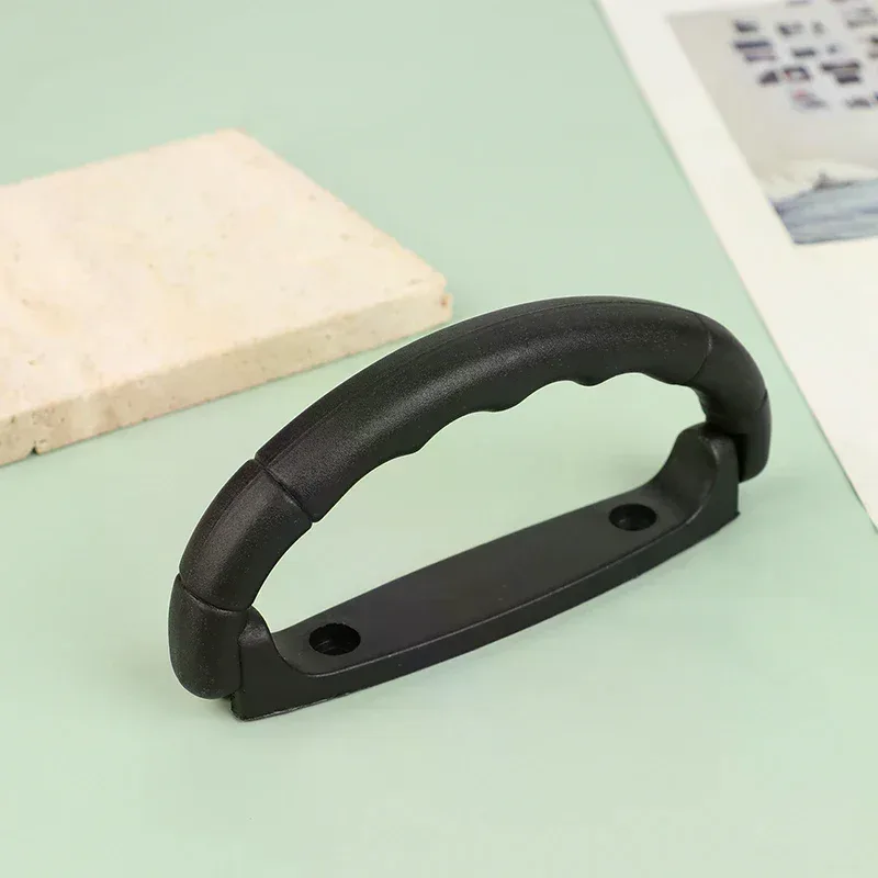 2 poignées de valise en plastique noir, sangle de traction pour valise, poignée de transport pour étui, bouton antidérapant pour boîte, pièces de rechange