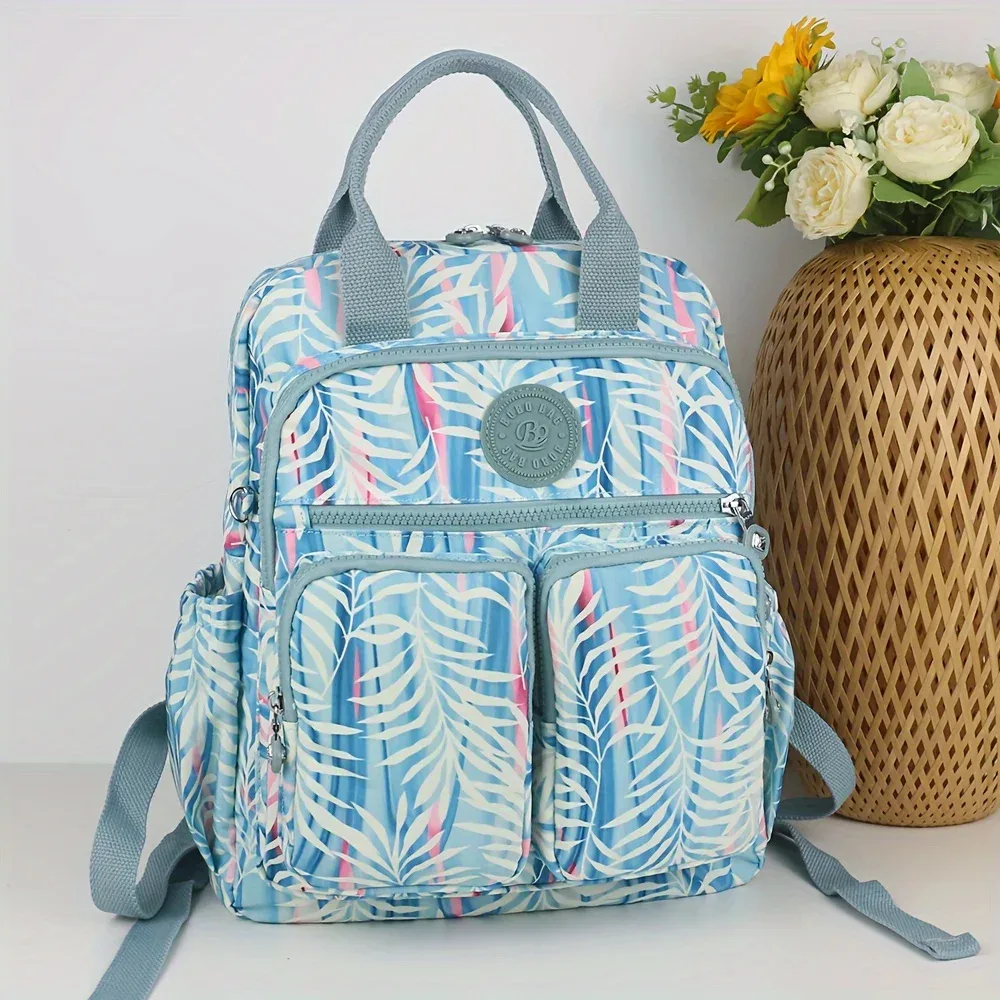 sac à dos d'école léger de grande capacité, sac de voyage multi-poches, matériau en nylon résistant à l'usure, bretelles confortables.