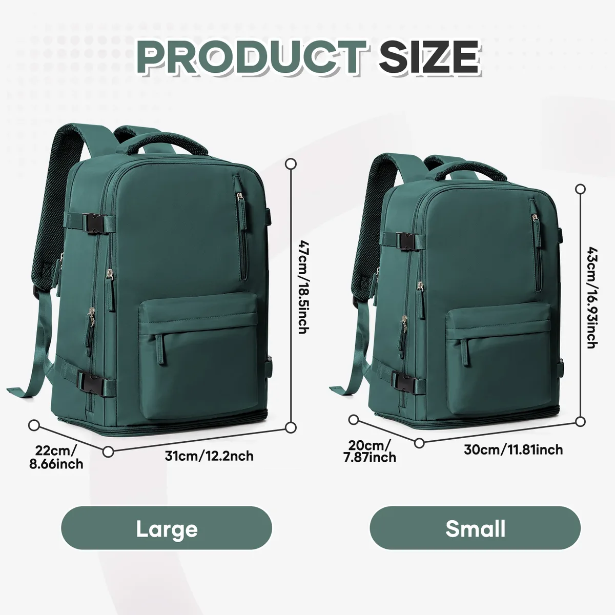 sac à dos de voyage, sac d'articles personnels pour vol approuvé, valise à main 35l, sac de week-end étanche pour hommes et femmes