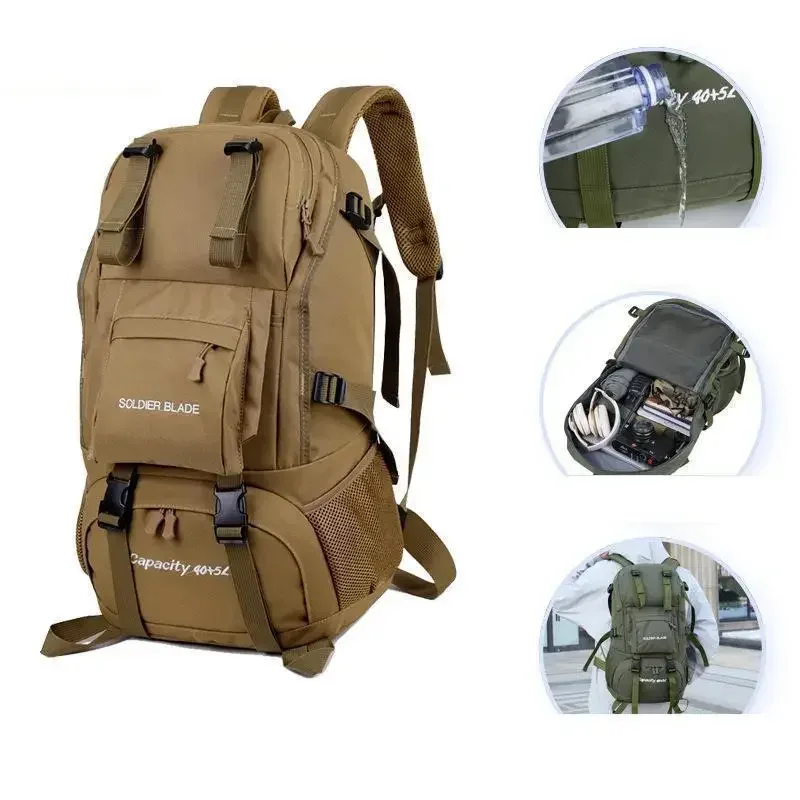 sac à dos de sport de plein air étanche ultra léger pour homme, sac d'alpinisme de randonnée, grande capacité, 50l, nouveau