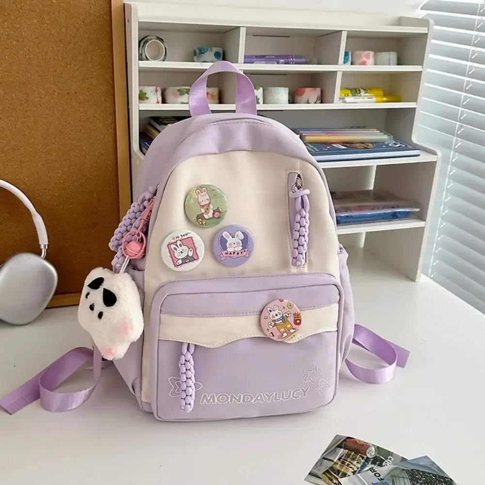 sac à dos mignon de style japonais, sac d'école multifonction en nylon, sac à main de grande capacité pour étudiant