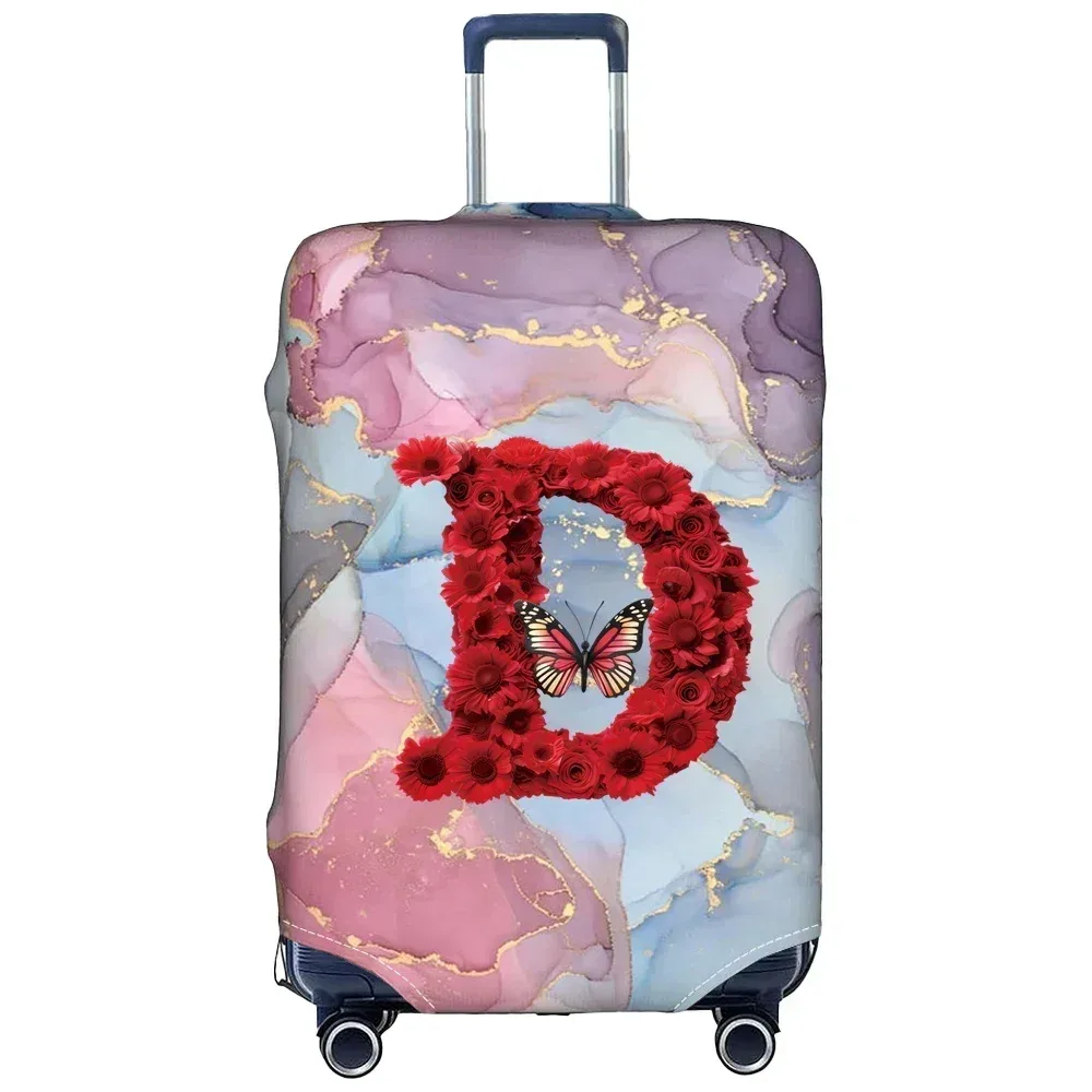 juste de bagage en tissu commandé, protecteur de valise, étui à bagages, étui de valise de for18-32 pouces, série rose rouge, évaluation de voyage