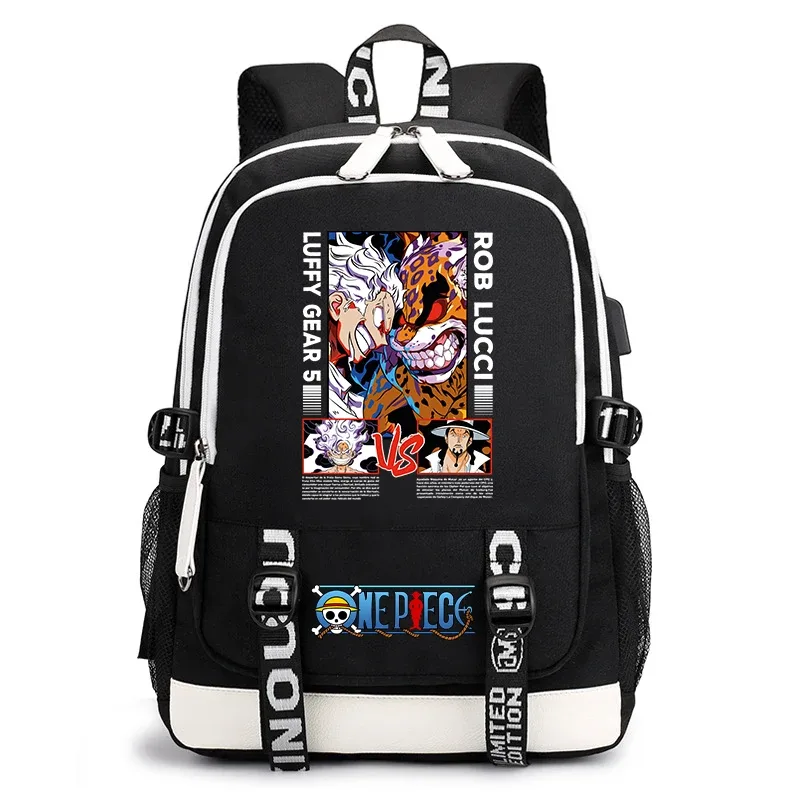 sac à dos d'étudiant imprimé one piece luffy, sac à dos décontracté pour garçons et filles, sac d'école léger, sac à dos de voyage