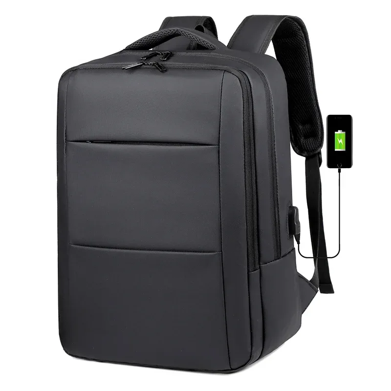 Sac à dos hydrofuge décontracté d'affaires, sac d'ordinateur de 14 pouces, charge rapide USB, sac à dos de banlieue de grande capacité pour hommes et femmes