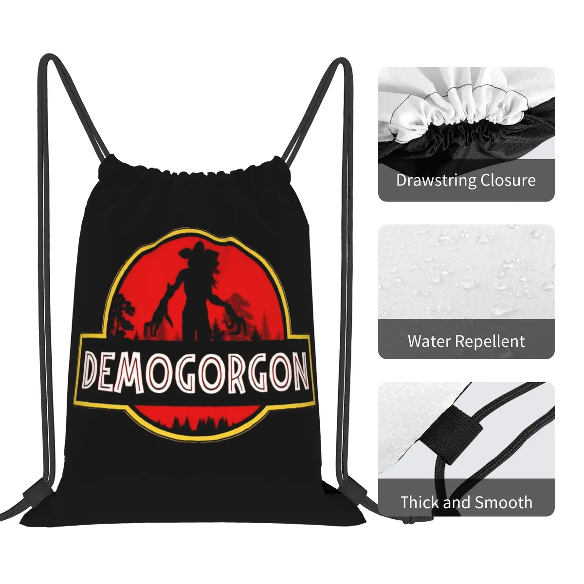 sac à cordon demogorgon, sac à dos de la série télévisée américaine, grande capacité, sac de camping, sacs à cordon pour hommes