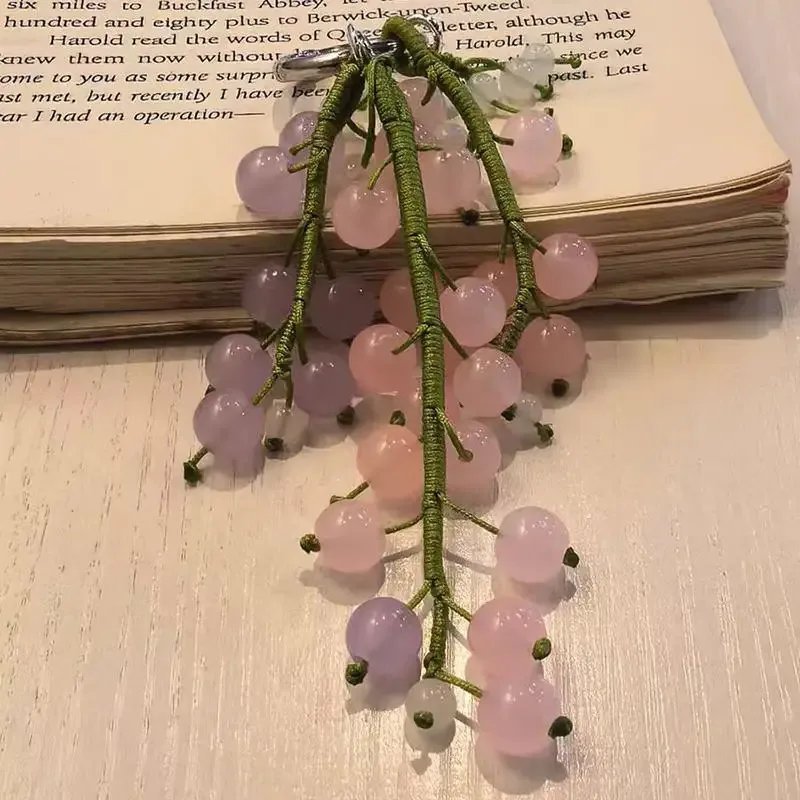 breloque de sac en perles faites à la main avec des perles en résine brillante, design mignon et charmant, parfait pour décorer un sac à dos ou un sac à main, cadeau idéal pour les filles.