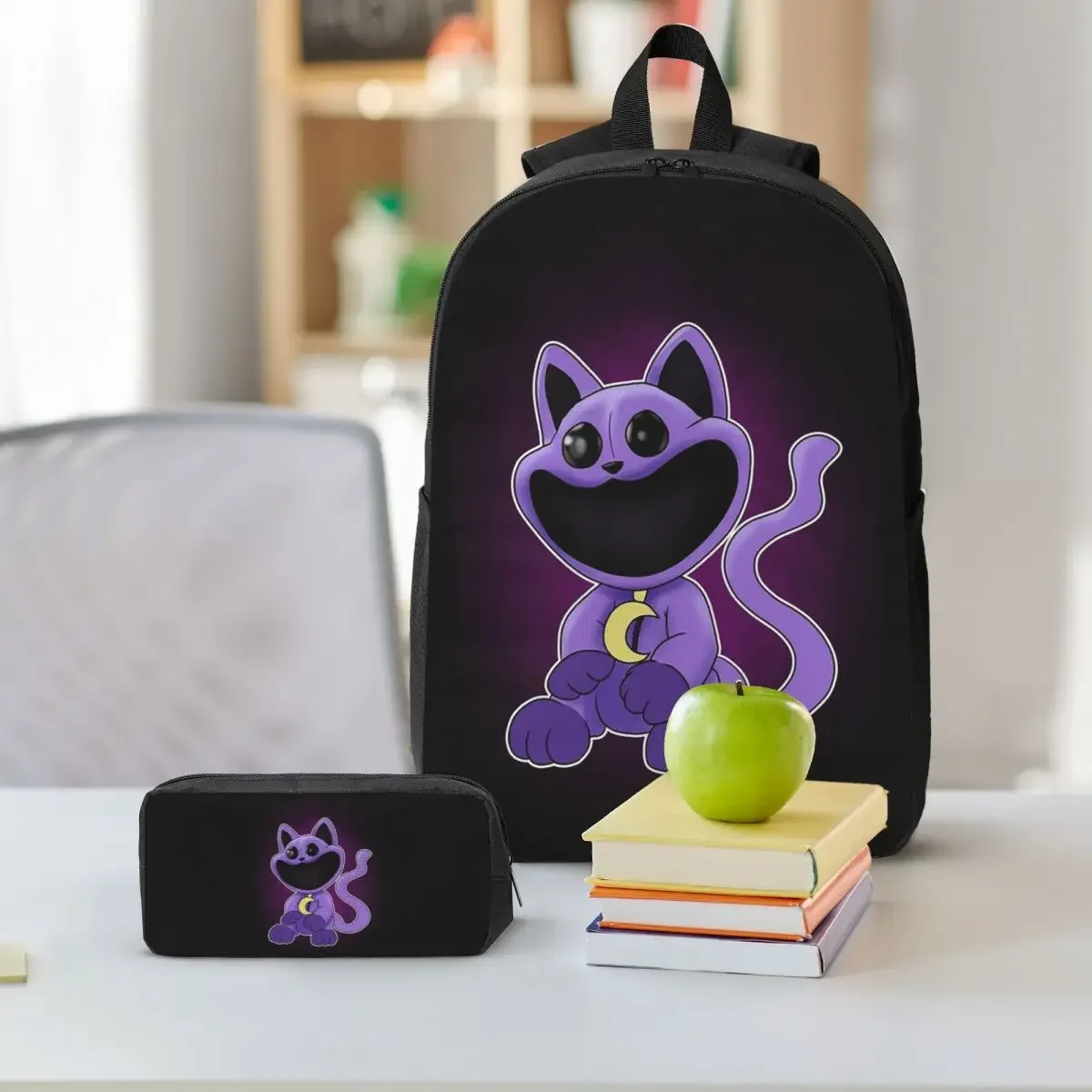 sac à dos catnap plus pour étudiants, sac d'école, sacs à bandoulière, 3 pièces, sac à lunch isotherme, trousse à crayons