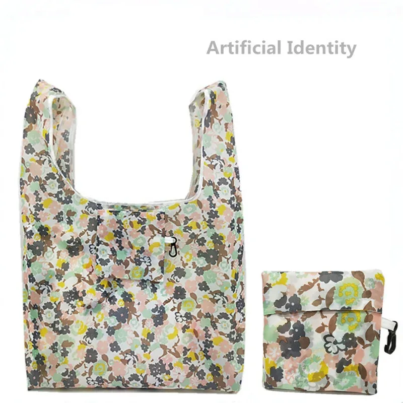 sac fourre-tout en poudre pliable pour femme, sac à main à la mode, sac de rangement réutilisable pour fruits et légumes, sac d'épicerie, sacs à soupe