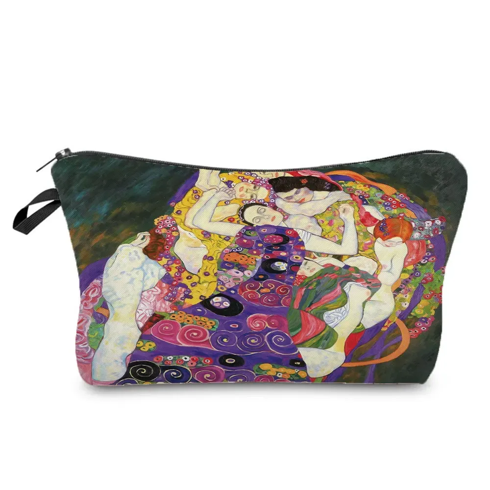 sacs à cosmétiques personnalisés pour femmes, trousse de maquillage, étuis à crayons multifonctions, peinture à l'huile, grilles de larmes, gustability klimt, mode pour dames