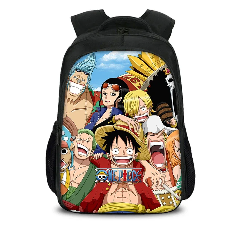 sac à dos double couche de grande capacité one piece monkey d. luffy, sacs d'école pour étudiants, sac à dos de voyage pour filles et garçons