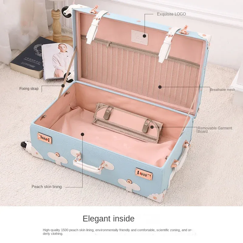 valise vintage en cuir britannique, bagage rétro avec quincaillerie en laiton antique, valises à roulettes, valise trolley