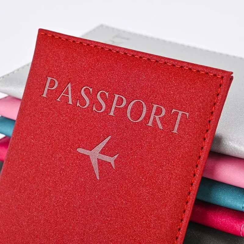 étui de passeport en cuir pu, motif avion, porte-passeport, organisateur avec fente pour carte d'identité, pochette pour passeport