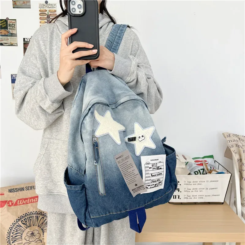 sac à dos étoile de cowboy dégradé pour collégiens, voyage partout, grande capacité