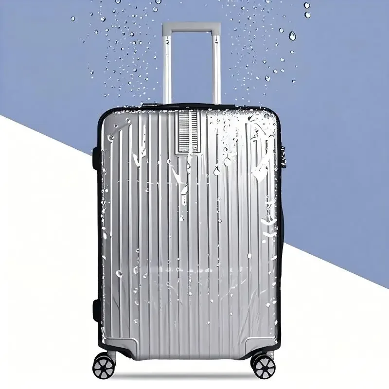 housse de protection transparente en pvc pour bagages à roulettes, housse extérieure résistante à l'usure, protection transparente