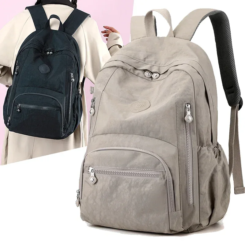 sac à dos de voyage pour femmes de grande capacité, multi-poches, étanche, sac d'école universitaire, sac transparent, sac à dos pour ordinateur portable pour femmes