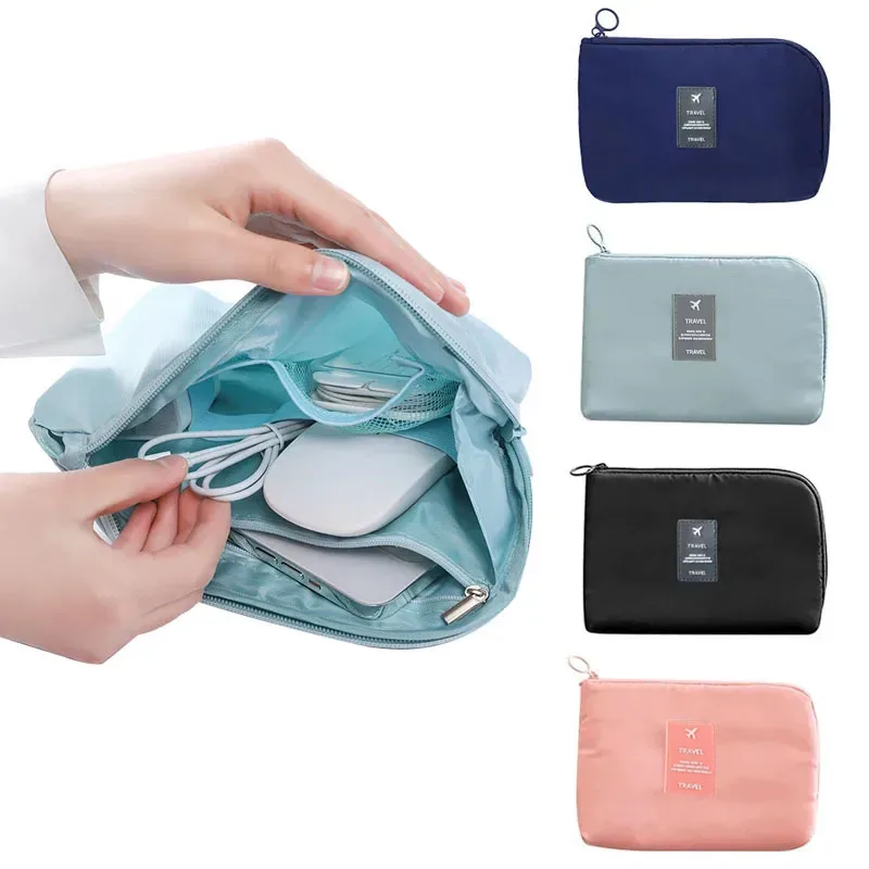 sacs de rangement organisateur électronique dispositifs numériques mobiles ligne usb câble de données pochette de rangement portable voyage câble organisateur sac