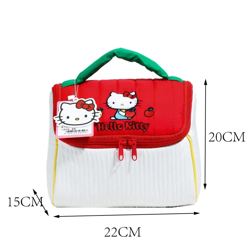 véritable trousse de maquillage hello kitty, adorable sac de rangement 3d en forme de maisonnette, grande capacité, sac à main de voyage.